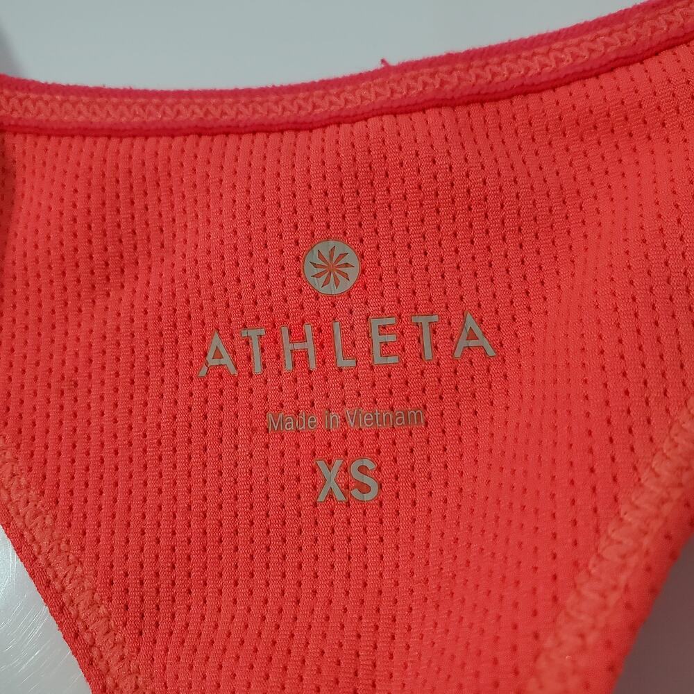 Athleta Triple Dare Sports Bra Red It Neon Women's Size XS Activewear Athletic - Picture 6 of 10